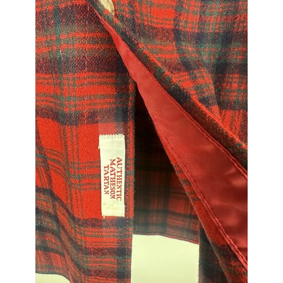 Pendleton Matheson Tartan Flannel Button Down Shirt Wool USA Red Plaid Large - Picture 7 of 10
